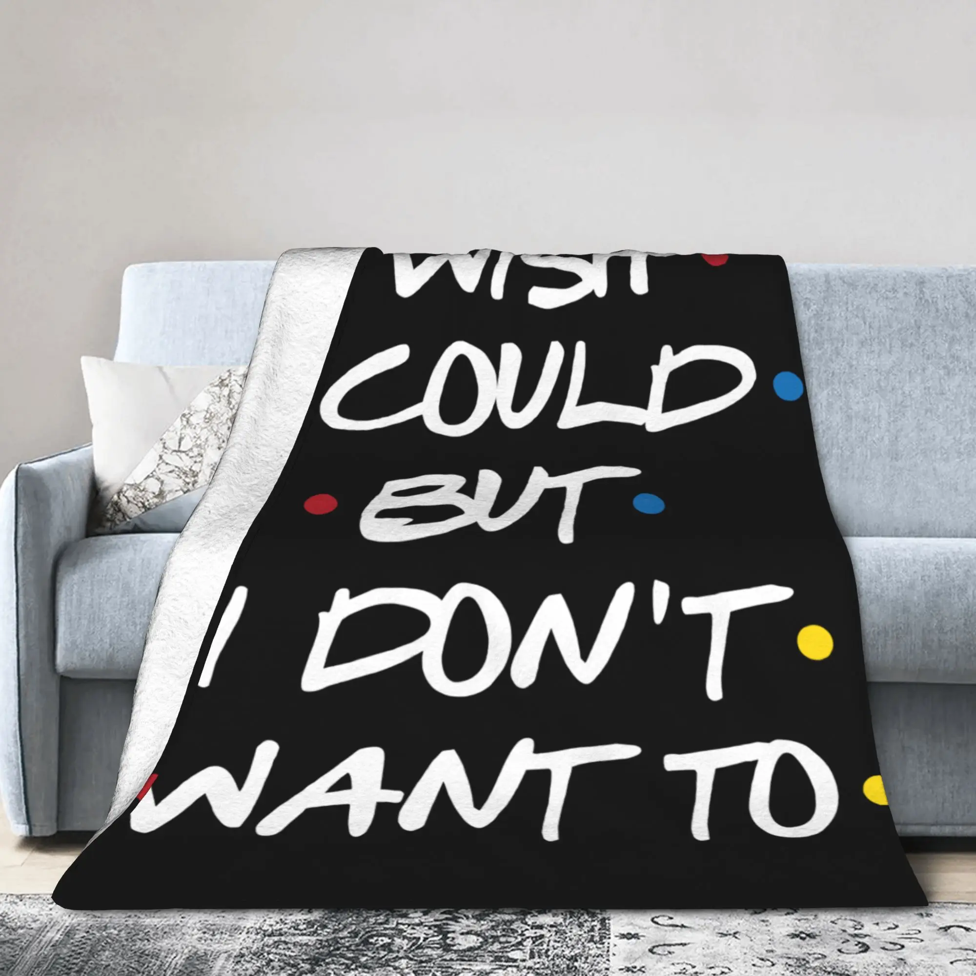 Custom Tv Show Friends Blanket 3D Print Soft Flannel Fleece Warm I Wish I Could Throw Blankets for Office Bedding Couch Quilt