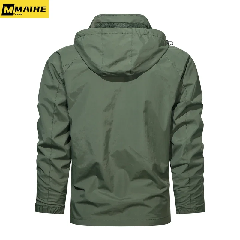 Camping Hiking Jacket Men Spring Autumn Outdoor Sports Breathable Coats Climbing Trekking Windbreaker Travel Waterproof Jacket