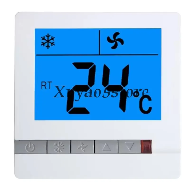 Fan Coil Controller Central Air Conditioning Intelligent LCD Thermostat Three Speed Switch Control Panel Water Machine System