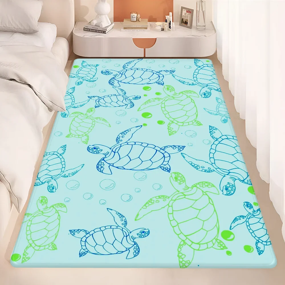 

Sea Turtle Whale Pattern Floor Mat Entrance Door Mat Washable Non-Slip Living Room Sofa Chairs Area Mat Kitchen Welcome Doormat