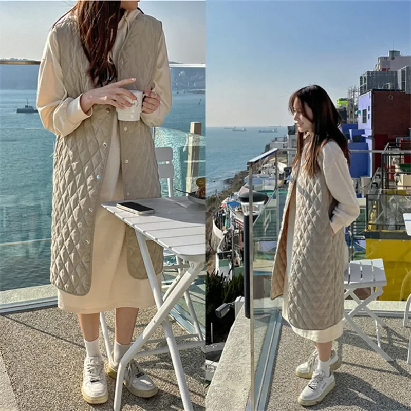 Ladies Fashion Argyle Vest Women Spring Autumn Sleeveless Clothes Girls Bisic Waistcoat Female Casual Beautiful Outerwear Vests