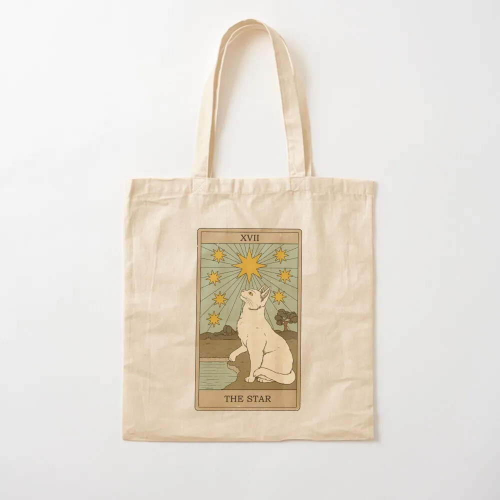 The Star - Cats Tarot Tote Bag حقيبة نسائية للمتسوقين حقائب نسائية حقيبة حمل حقائب جمالية #2