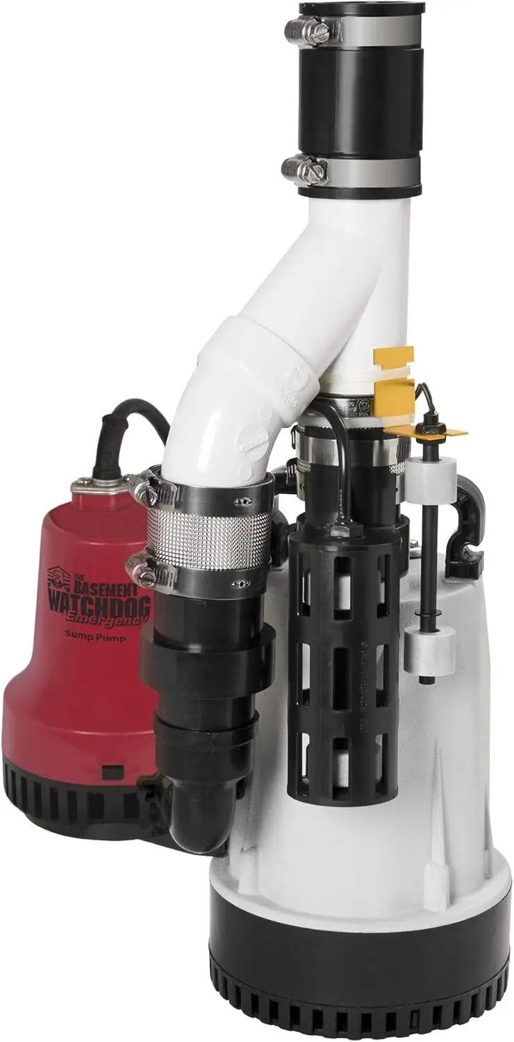 THE BASEMENT WATCHDOG Model DFK961 1/3 HP Combination Submersible Sump Pump with Cast Iron / Cast Aluminum Primary Sump Pump