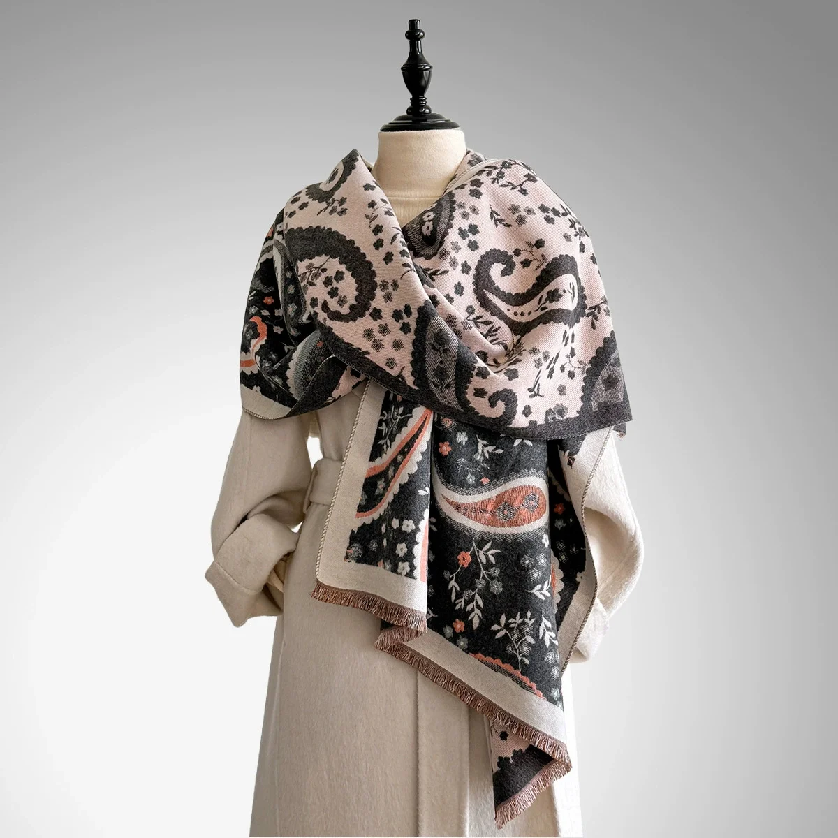 

Women Winter Cashmere Scarf 2025 Cashew Pashmina Luxury Brand Shawls and Wraps Bufanda Hijab Travel Stoles Echarpe Warm Blanket