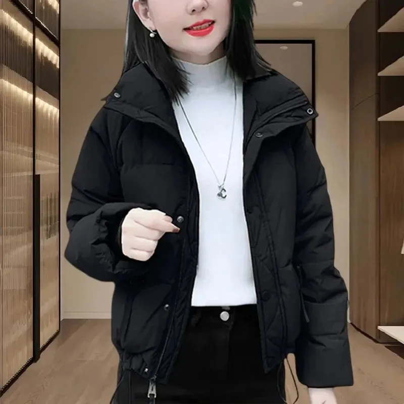 Plus samtgepolsterter Damen-Kurzmantel mit Baumwollmantel im Winter 2022, neue Damenmode, Freizeitjacke, lockere Joker-Overwear