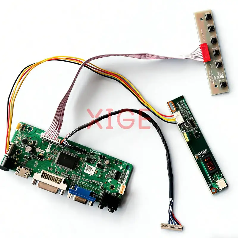 

LCD Matrix Controller Drive Board Fit HT12X13 HT12X21 HT121X01 HT12X14 1024*768 LVDS 20-Pin VGA+DVI+HDMI 1-CCFL 1024x768 Kit DIY