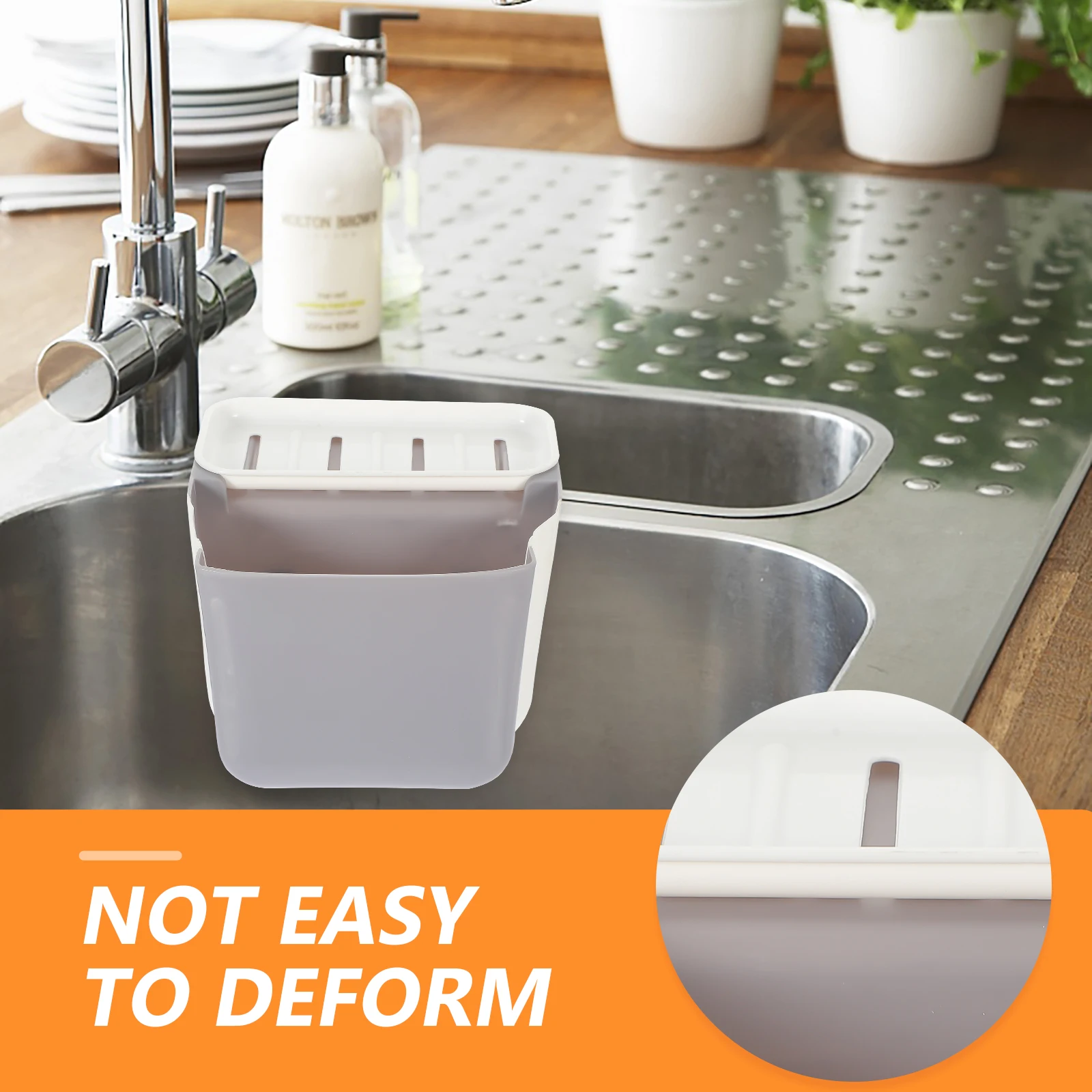 

Hanging Sink Basket Kitchen Gadget Vegetable Drain Organizer Space Saving Cutlery Rack Kitchen Accessory Fruit Waste Filter Sink