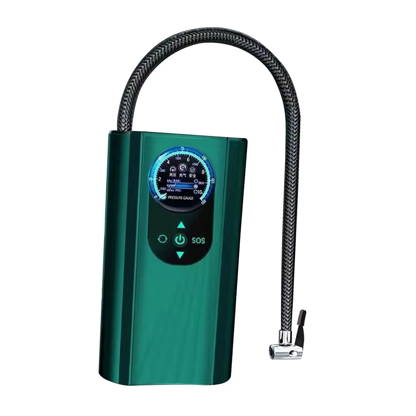 Portable Air Compressor LCD Display Screen with Pressure Gauge Tire Inflator Air Pump for Bicycle SUV Car Motorcycle Ball