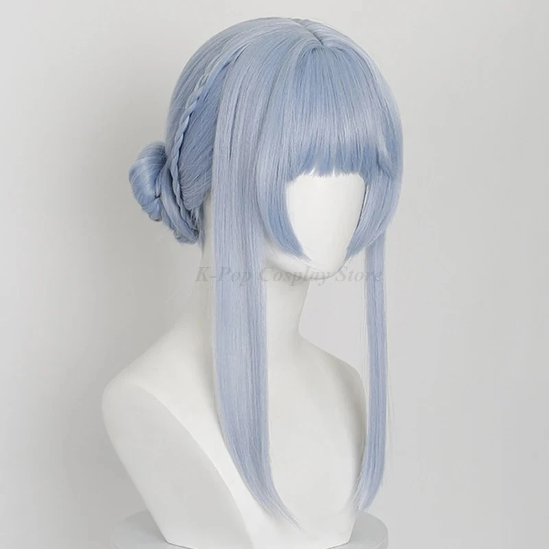 ใหม่2025เกมGenshin Impact Ineffaคอสเพลย์วิกผมสาวLolitaสีฟ้าน่ารักทรงผมสังเคราะห์ทนความร้อนWigsฮาโลวีนProp