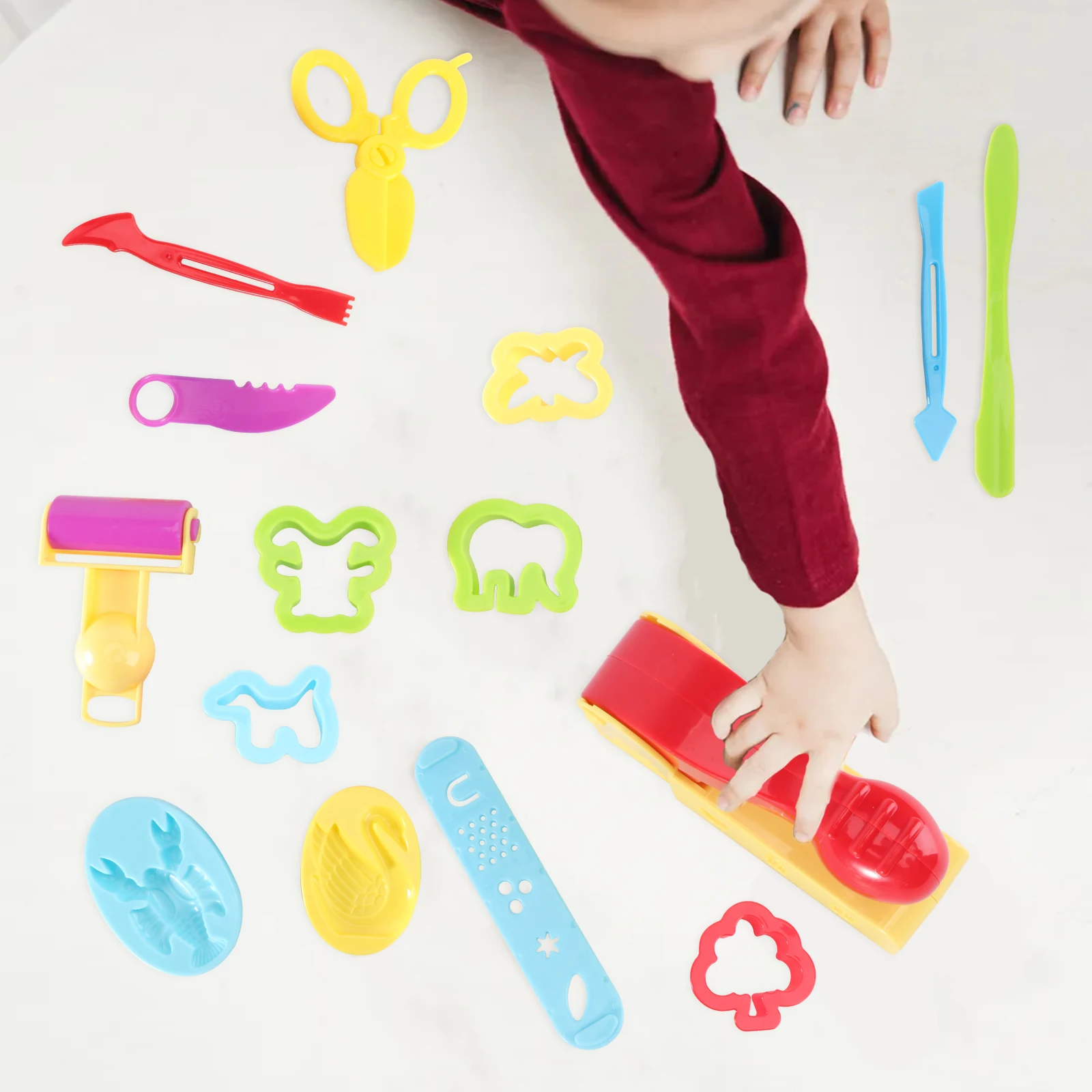 31 pçs conjunto de molde de plasticina diy ferramentas de argila colorida educacional criativo kit de modelagem de argila crianças hands-on capacidade realçador