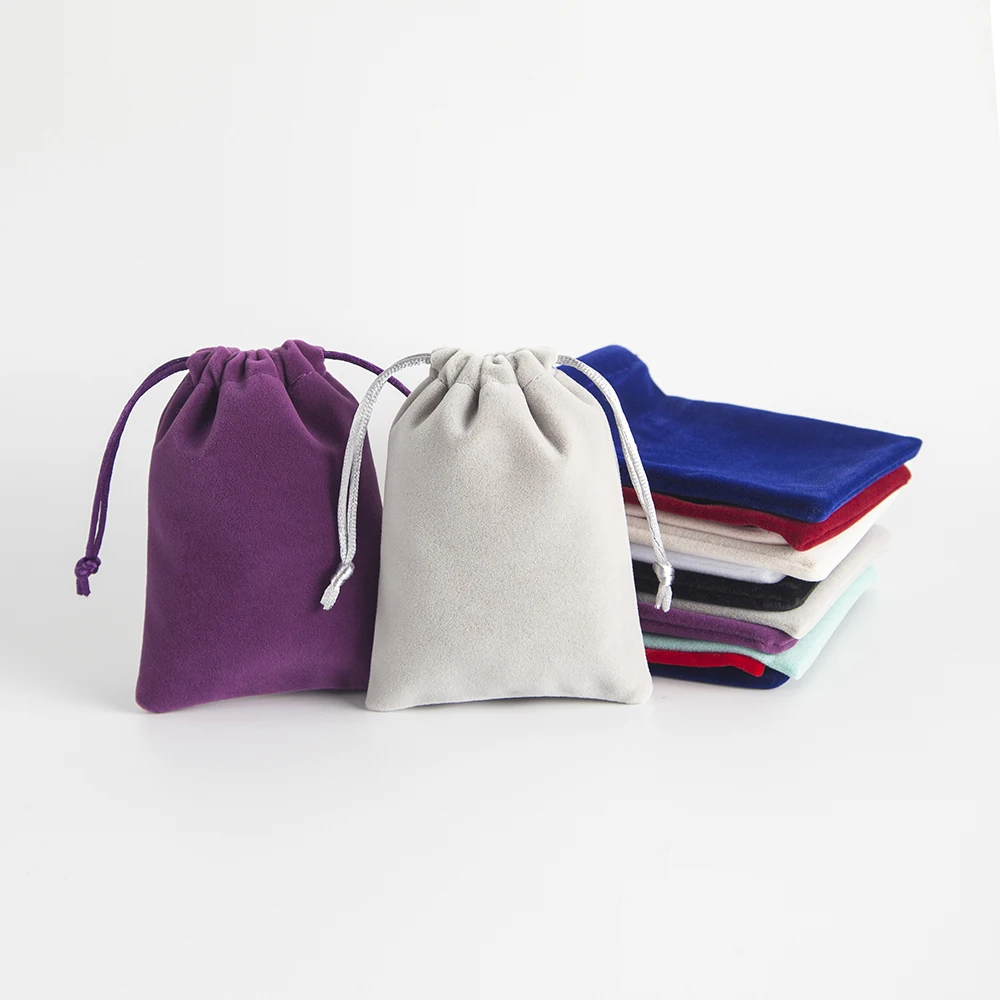 5Pcs/Lot 7x9cm Velvet Drawstring Pouch Jewelry Bags New Year Birthday Xmas Party Ball Gift Bags Pochette Cadeau Sachet Bonbon