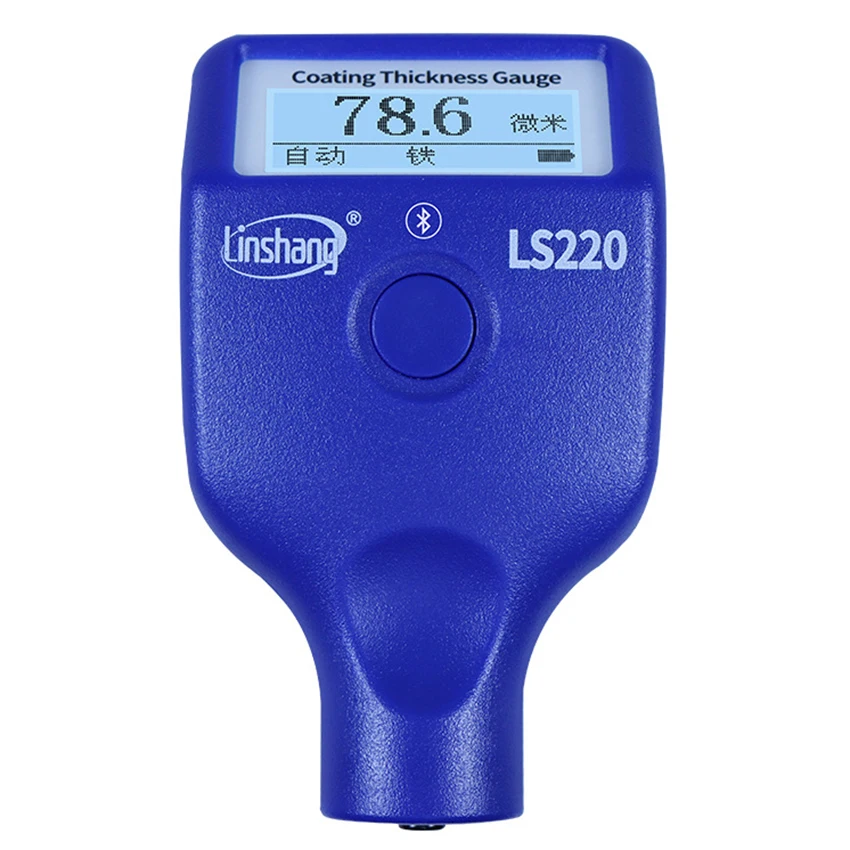 LS220 Paint Coating Thickness Tester 0-3500μm 0.1μm Fe NFe Probe Gauge for Auto Car Paint Film Thickness Gauge -20℃ LCD Screen