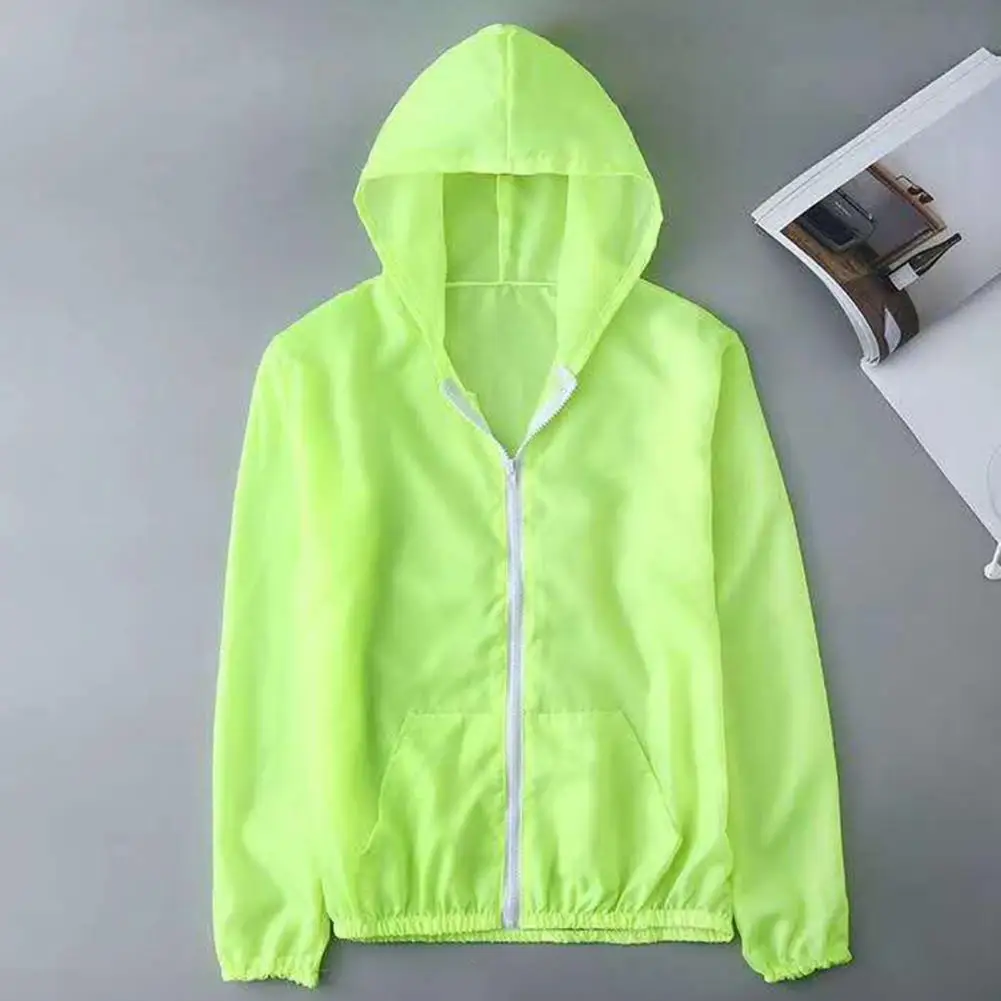 Women Men Sun Protection Jacket Breathable Long Sleeve Zipper Coat Anti-UV Sunscreen Windbreaker Hiking Jacket Sports Jacket