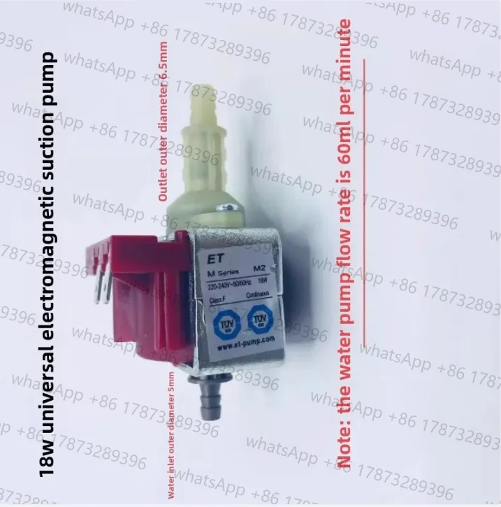 Steam washing machine, coffee machine, steam ironing machine, electromagnetic pump ET M2 M4 18w
