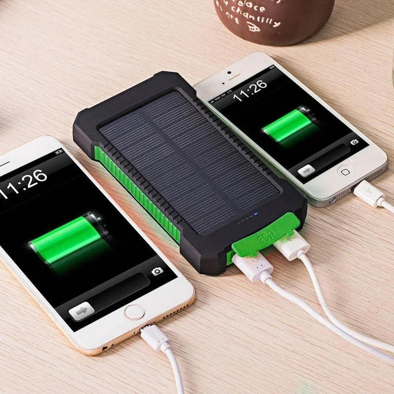 200000Mah Draagbare Zonne-Energie Bank Externe Batterij Snel Opladen Waterdichte Powerbank Met Sos Zaklamp Poverbank Voor Xiaomi