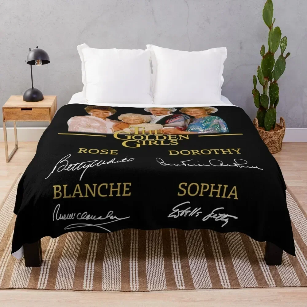 

The Old Golden Girls Signatures Throw Blanket Warm Flannel Blanket for Couch Chair Bedroom