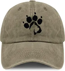 Schnauzer Paw Print Dad Hat Adjustable Lightweight Dog Owner Hats for Men Baseball Cap Cotton Climbing Cap Dog Lover