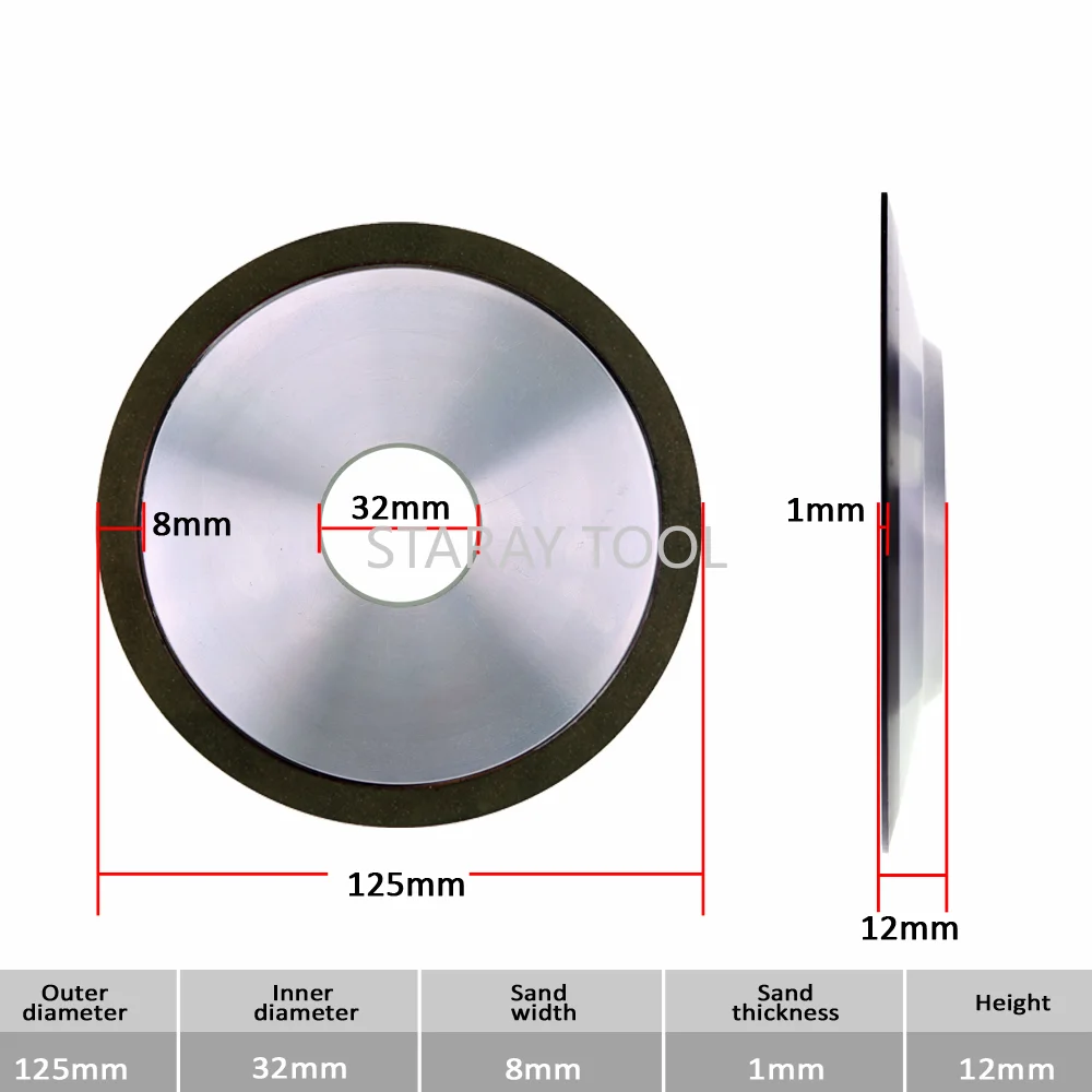 Customized Grinder Wheel Diamond Sharpening Disc for Grinding Stone Carbide Steel Tungsten Saw Blade Angle Milling Cutter Tool