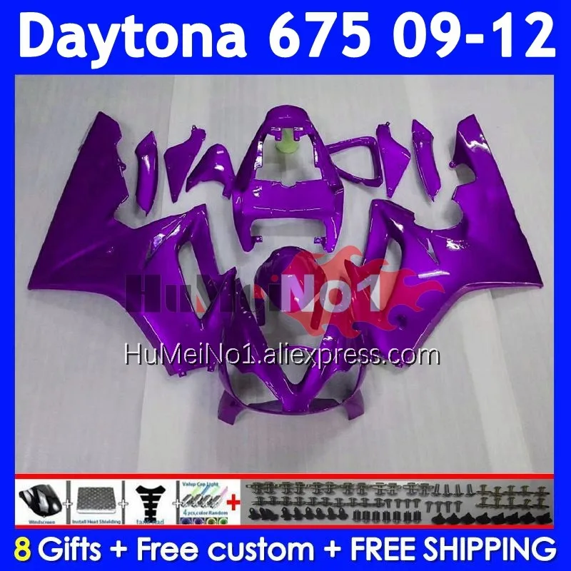 OEM Body For Triumph Daytona 675 Daytona-675 2009 2010 2011 2012 322No.88 Daytona675 09 10 11 12 ALL Purple Injection Fairing