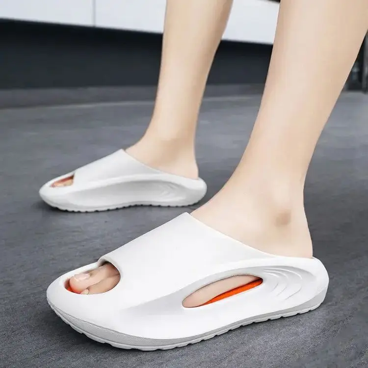 Koreaanse Pantoffels Zomer Buitenkleding Anti-Slip Stampende Shit Gevoel Super Zachte Heren Sandaal Dweil Thuis Trendy Een Woord Dweil