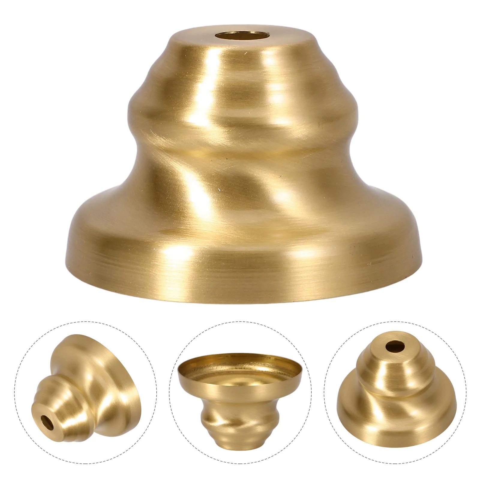 Pure Copper Lamp Cup Accessory Sturdy Light Socket Holder Finial For Table Floor Lamp Replacement Modern Fixture Part