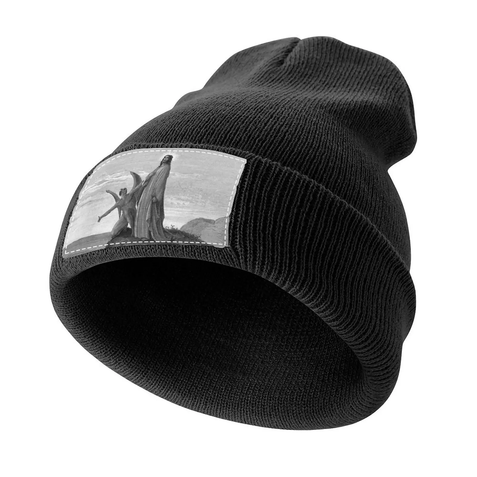 High Res Gustave Doré The Temptation of Christ 1866 Knitted Cap hiking hat Snapback Cap For Women 2025 Men's