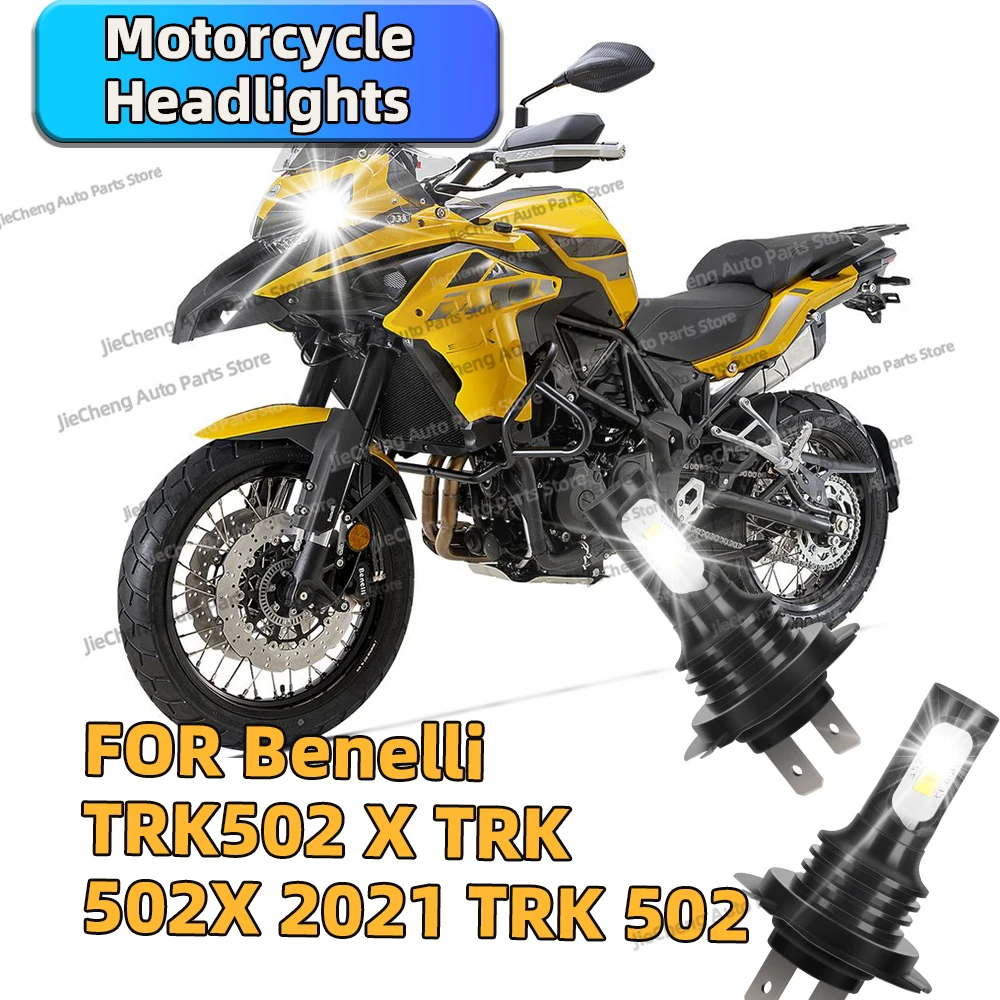 2PCS Motorcycle Lamps 6000k White H7 LED Headlight Moto Front Replacement Bulb Lights FOR Benelli TRK502 X TRK 502X 2021 TRK 502