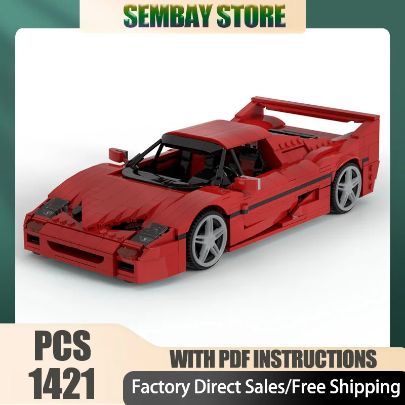 

Модель городского автомобиля Moc, строительные кирпичи, модульный суперспортивный автомобиль, модель F50, технологические блоки, рождественские игрушки «сделай сам», строительные подарки