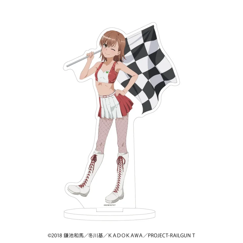 A Certain Scientific Railgun T Espers Mikoto Misaka Anime Accessories Goods Collection Acrylic Stand Model Plate Keychains 15CM