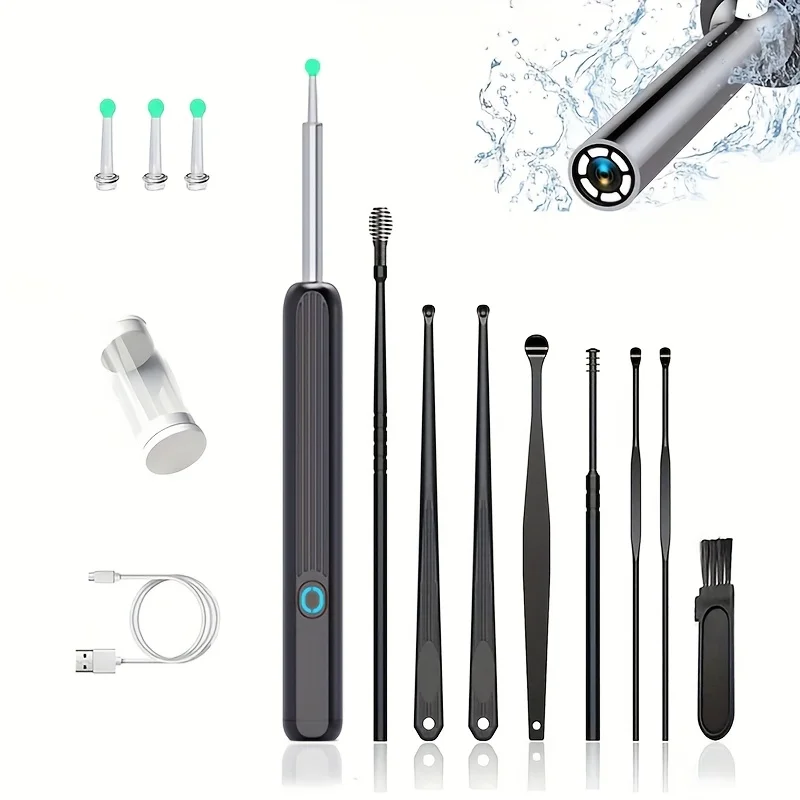 

Visible Ear Cleaner with 8pcs Ear Set with Camera Earwax Removal Kit with Light Ear Camera with 4 Ear Spoon Ear Cleaner