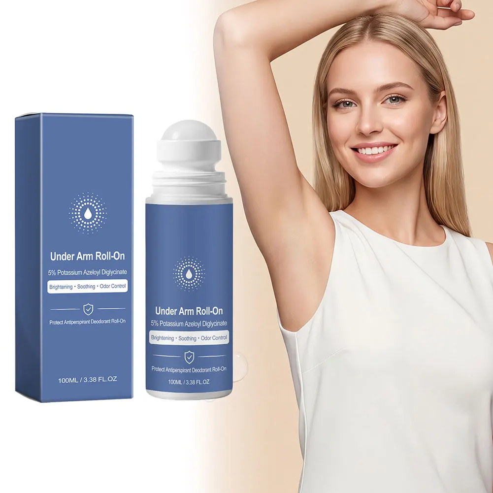 100ml Underarm Brightening Roll-On,Universal Odor & Sweat Defense Long Lasting Roll On Antiperspirant For Women Men