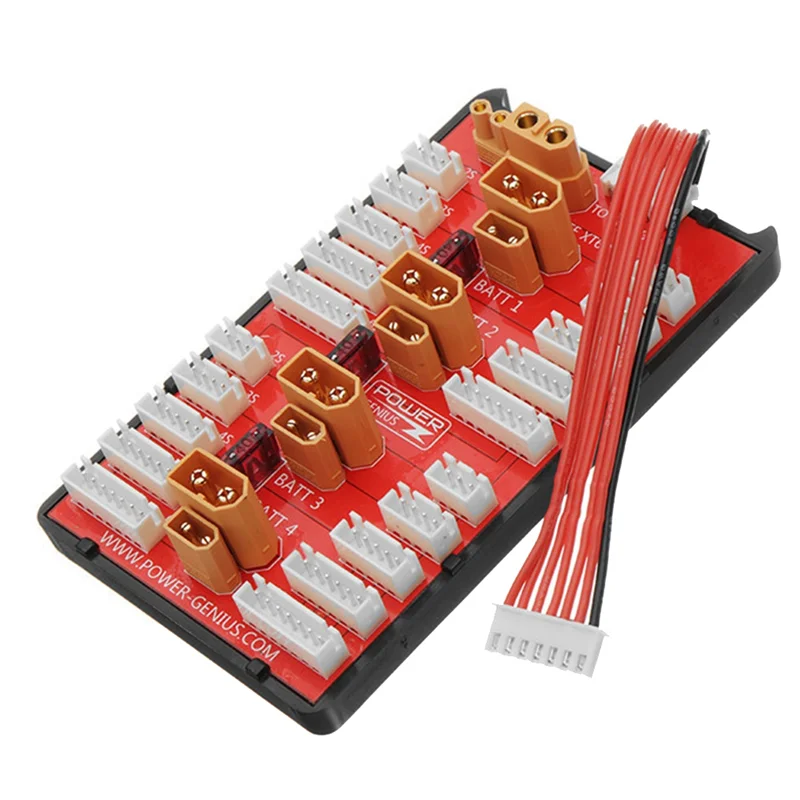 

2-IN-1 XT30 XT60 Parallel Charging Board Supports 4 Packs 2-6S Lipo Battery for RC Models Multicopter Part