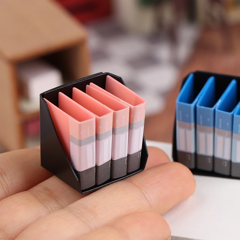 1 Set Mini Writing Board Clip Notebook File Folder Stationery Board Toys Office Desk Simulation Model Dollhouse Parts