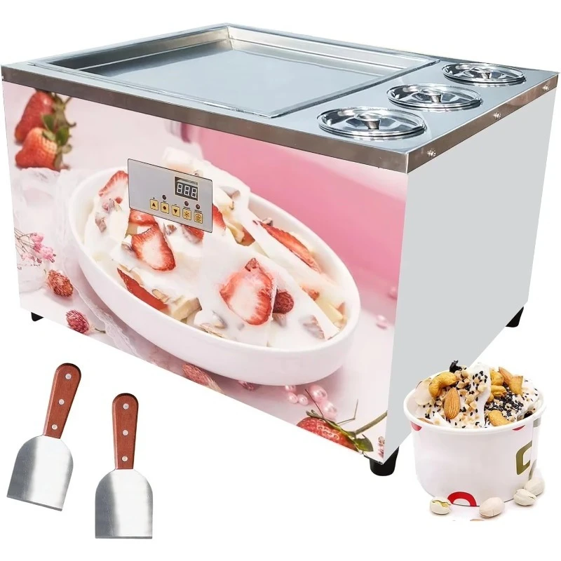 

Square Pan Fried Ice Cream Machine/Ice Cream Roller Machine Thai Fried Ice Cream Roll Yogurt Machine