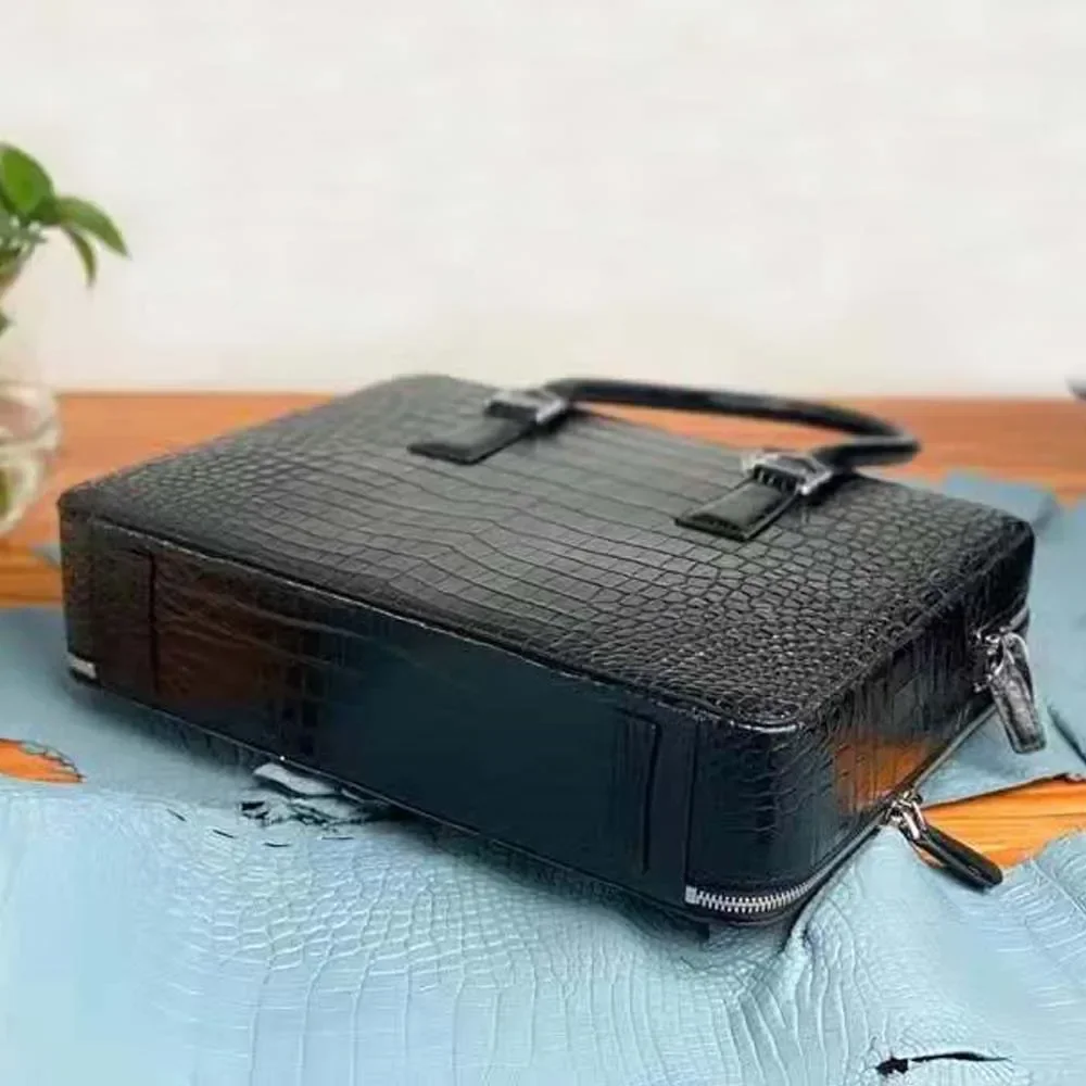

ouluoer Business casual briefcase male bag men crocodile bag