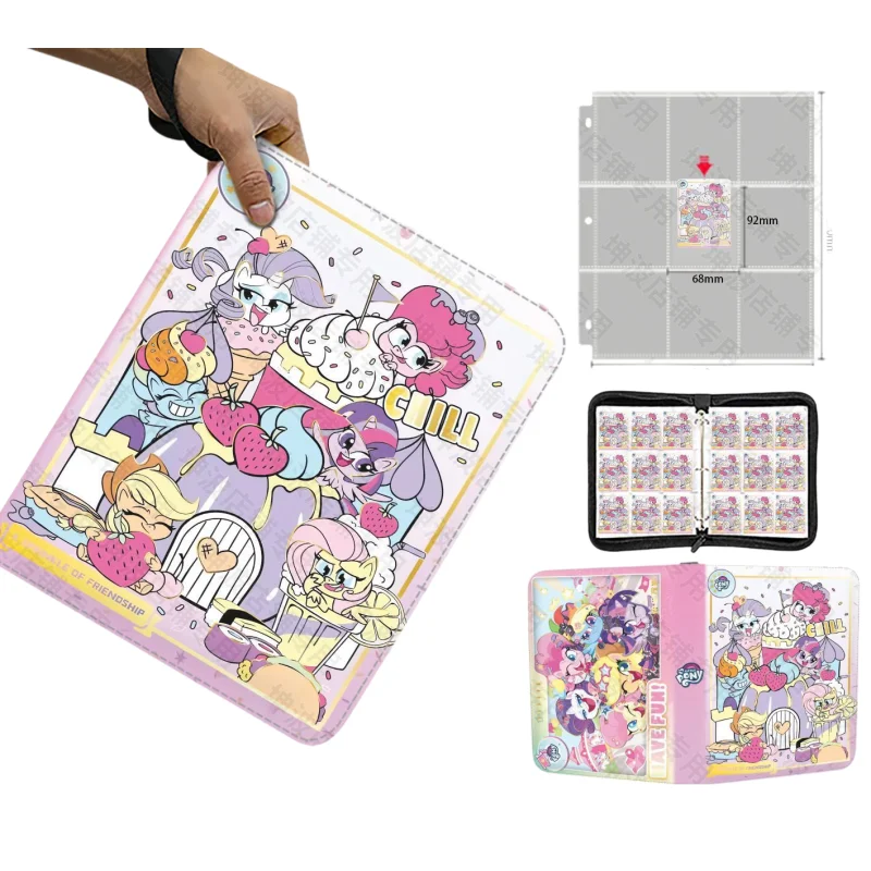 

Коллекционный альбом-папка для карточек My Little Pony 2026: держатель для карт, папка для хранения, анимационная атрибутика, милая игрушка, модный подарок с мультяшными персонажами