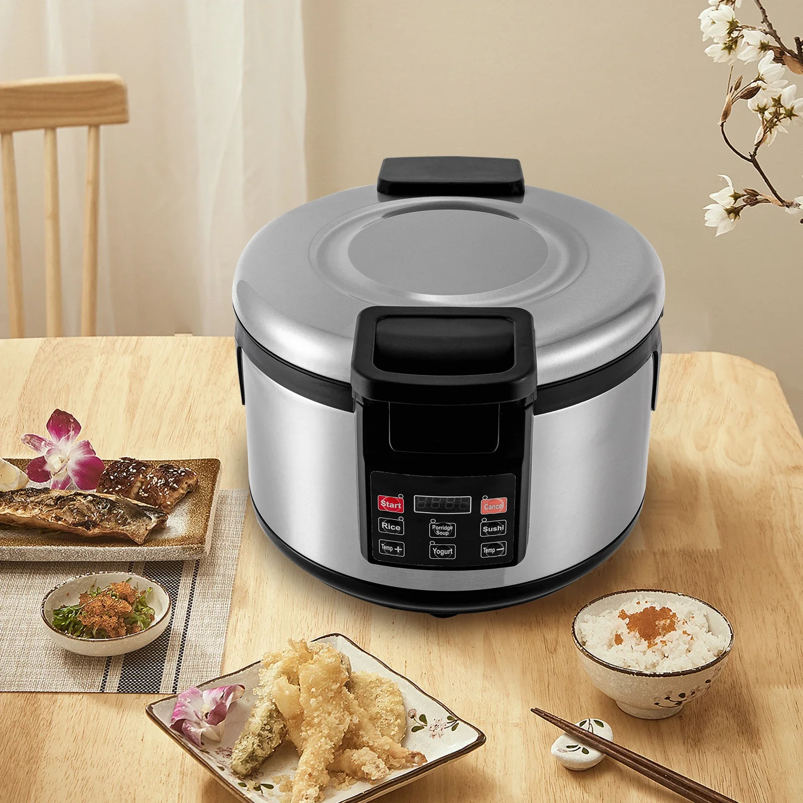

Stainless Steel Commercial Rice Warmer – 19L/20QT with Non-Stick Insert Pot (Warm Function Only)