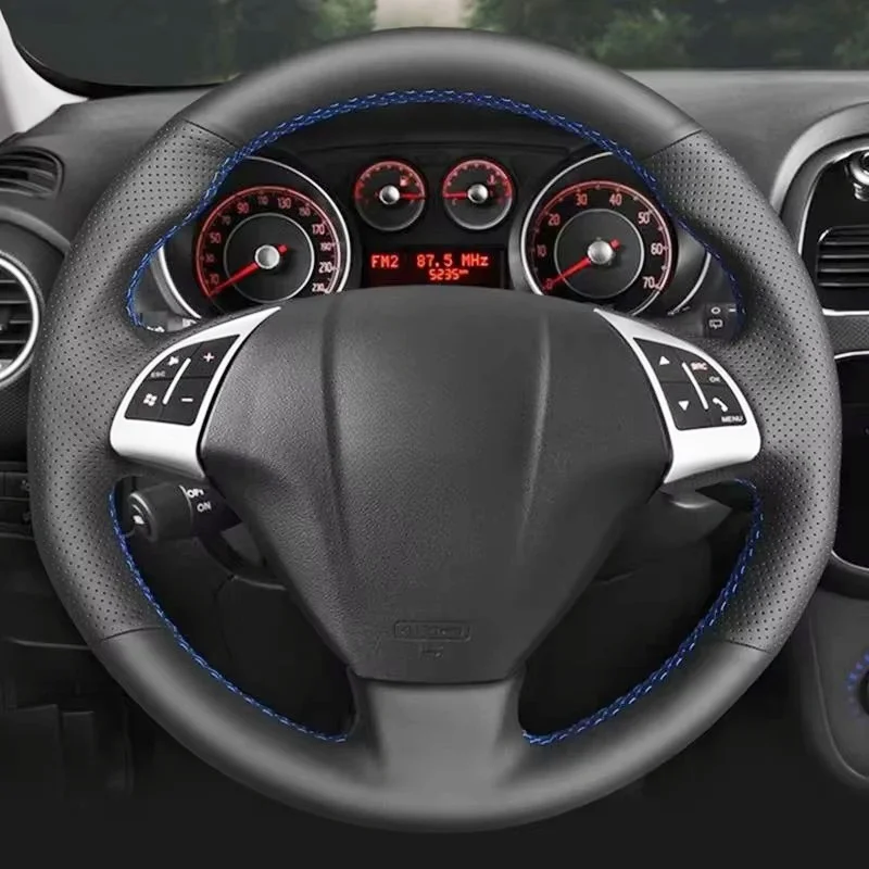 Coprivolante in Pelle Microfibra Personalizzato per Fiat Grande Punto, Linea, Qubo, Doblo, Bravo