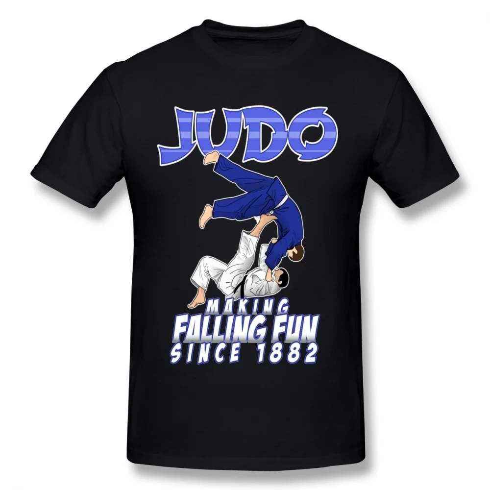 heavyweight Awesome Judo Making Falling Fun Since 1882 T Shirt Sale Graphic Digital Print 100% Cotton  Homme Tee