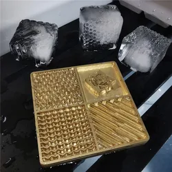 Bar Ice Stamp Brass Ice Plate Honeycomb Ice Mold Branding DIY Cocktails Whiskey Ice Printing Stamping Bar Tools Carving Icecube