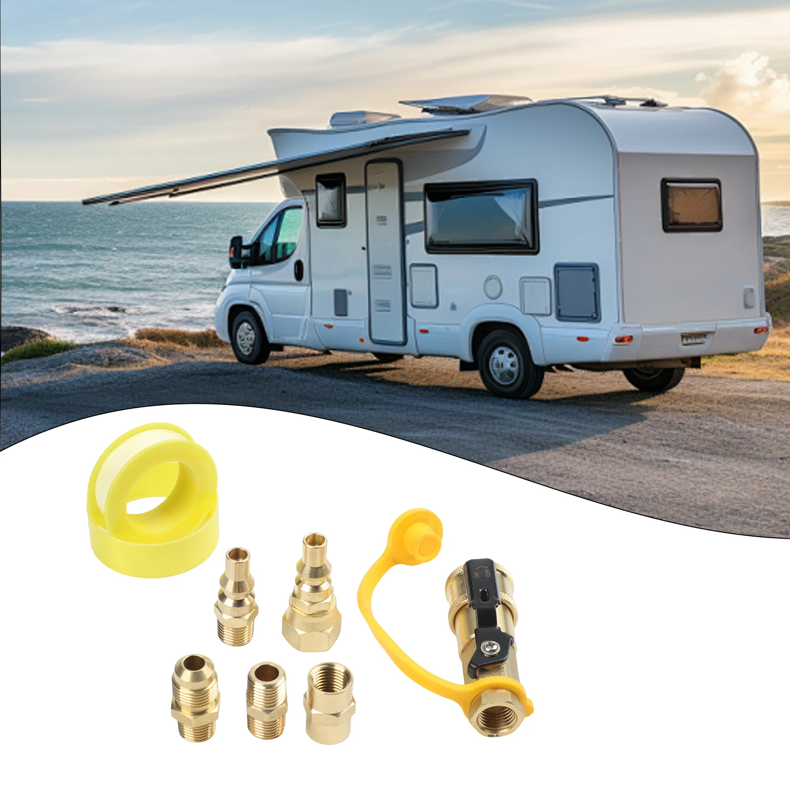 Conectores Rápidos de Latón para Estufas de Propano, Accesorios para Dispositivos de Gas, para Acampar, Cocinar al Aire Libre, Conexiones de Propano para Acampar, Accesorios de Latón