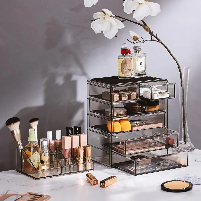 

Sorbus Clear Cosmetic Makeup Organizer - Make Up & Jewelry Storage, Case & Display - Spacious Design - Holder for Dresser,