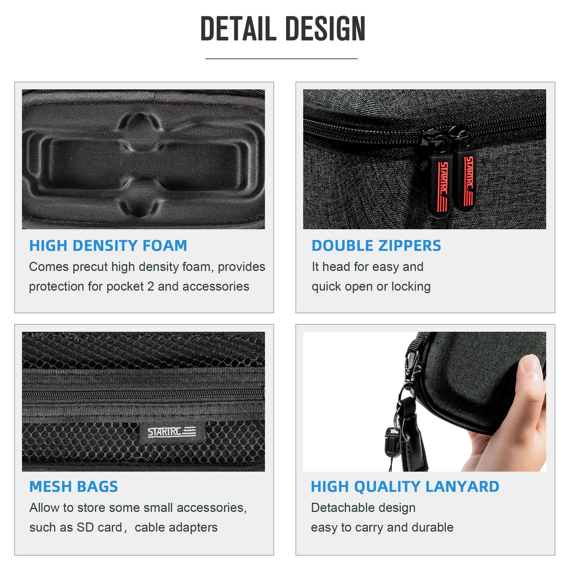 DJI Pocket 2 Storage Bag Portable Carrying Case Storage Bag Handbag for DJI Osmo Pocket 2 Camera Accessories Protective Body Bag