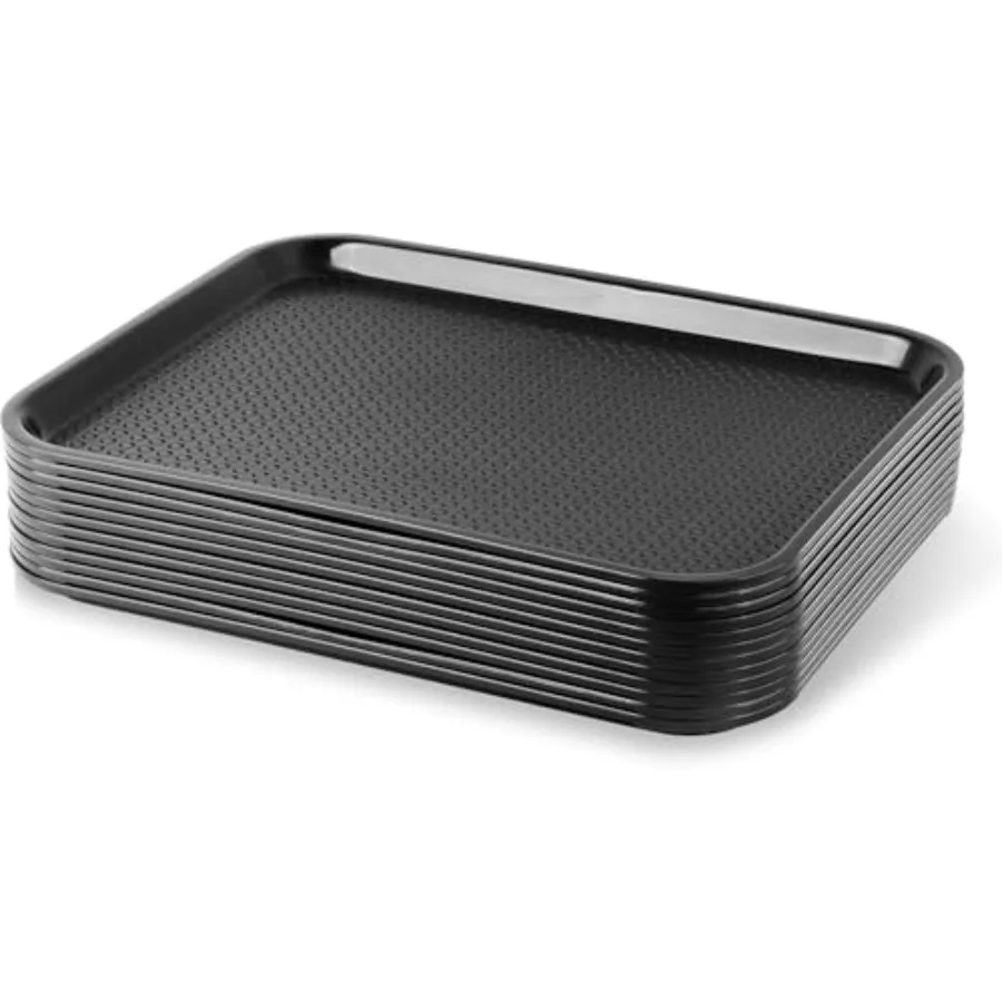 

Fast Food Tray Set of 12 Black 14 by 18-Inch