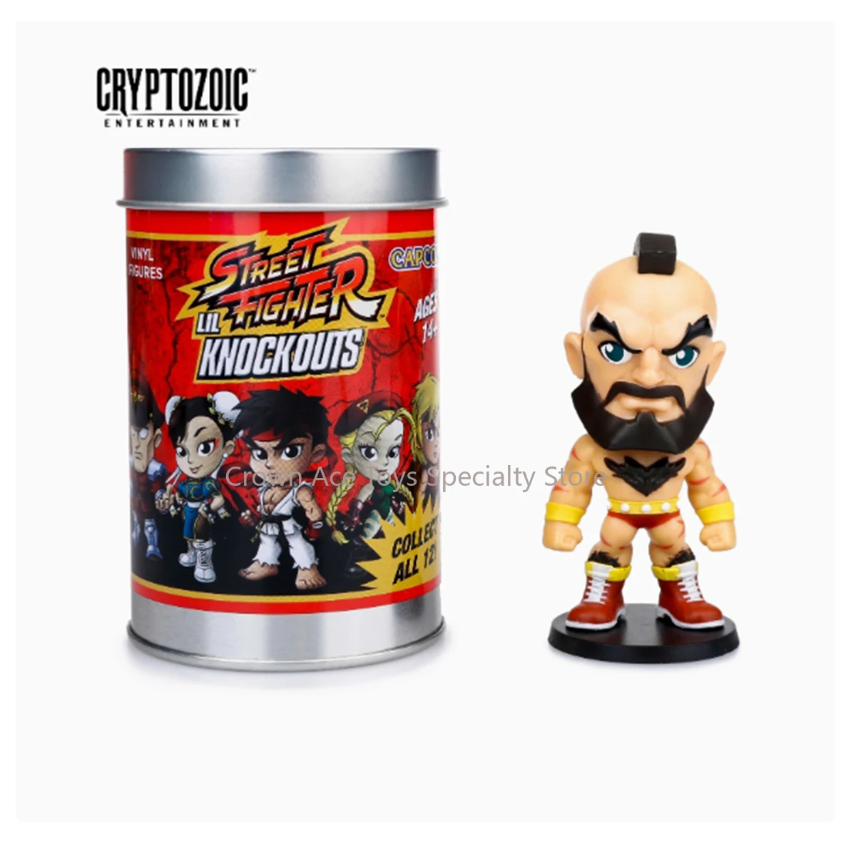 In magazzino Cryptozoic Street Fighter Ryu Ken Masters Chun-Li Blanka Zangief Blind Box 3in Cute Action Figure regalo giocattolo da collezione