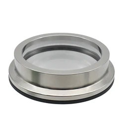 SAP 316L sanitary end cap sight glass Sanitary TrI Clamp view glass with Borosilicate Glass 1.5