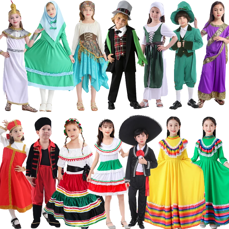 زي أداء المسرح الوطني، زي الهالوين للعب الأدوار في رياض الأطفال، زي Eth التقليدي لعيد الأطفال