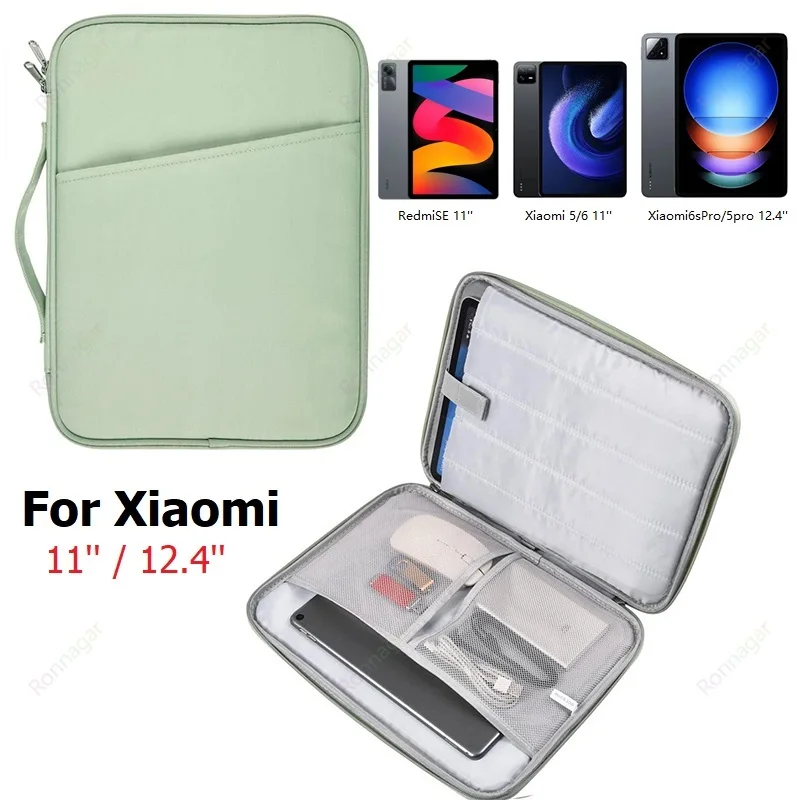 Tablet Sleeve Handbag Case for Xiaomi Pad 6S Pro MiPad 5Pro 12.4 Keyboard Bag Xiaomi RedMi Pad SE 11" Xiaomi Pad 6 Pro Pouch Bag