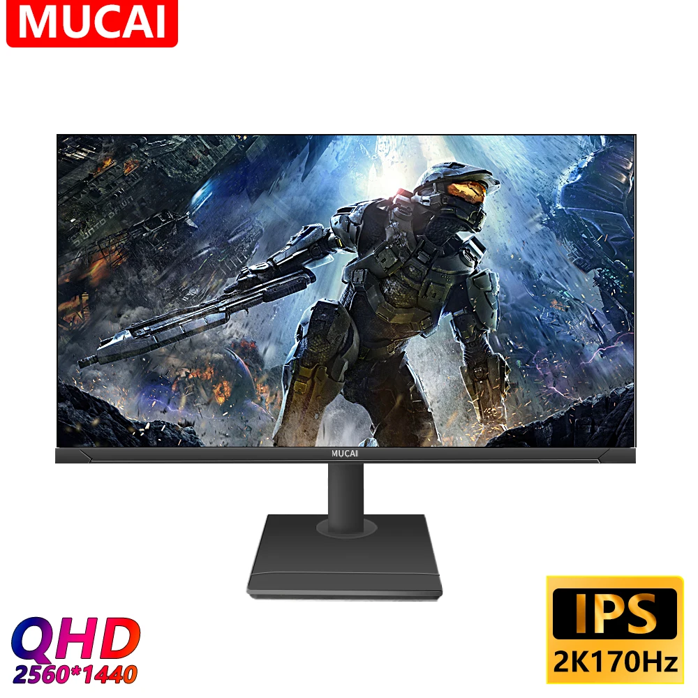 

MUCAI 27 Inch 2K 144Hz Gamer Monitor IPS PC Display QHD 170Hz Desktop Gaming Computer Screen Panel HDMI-Compatible/DP 2560*1440