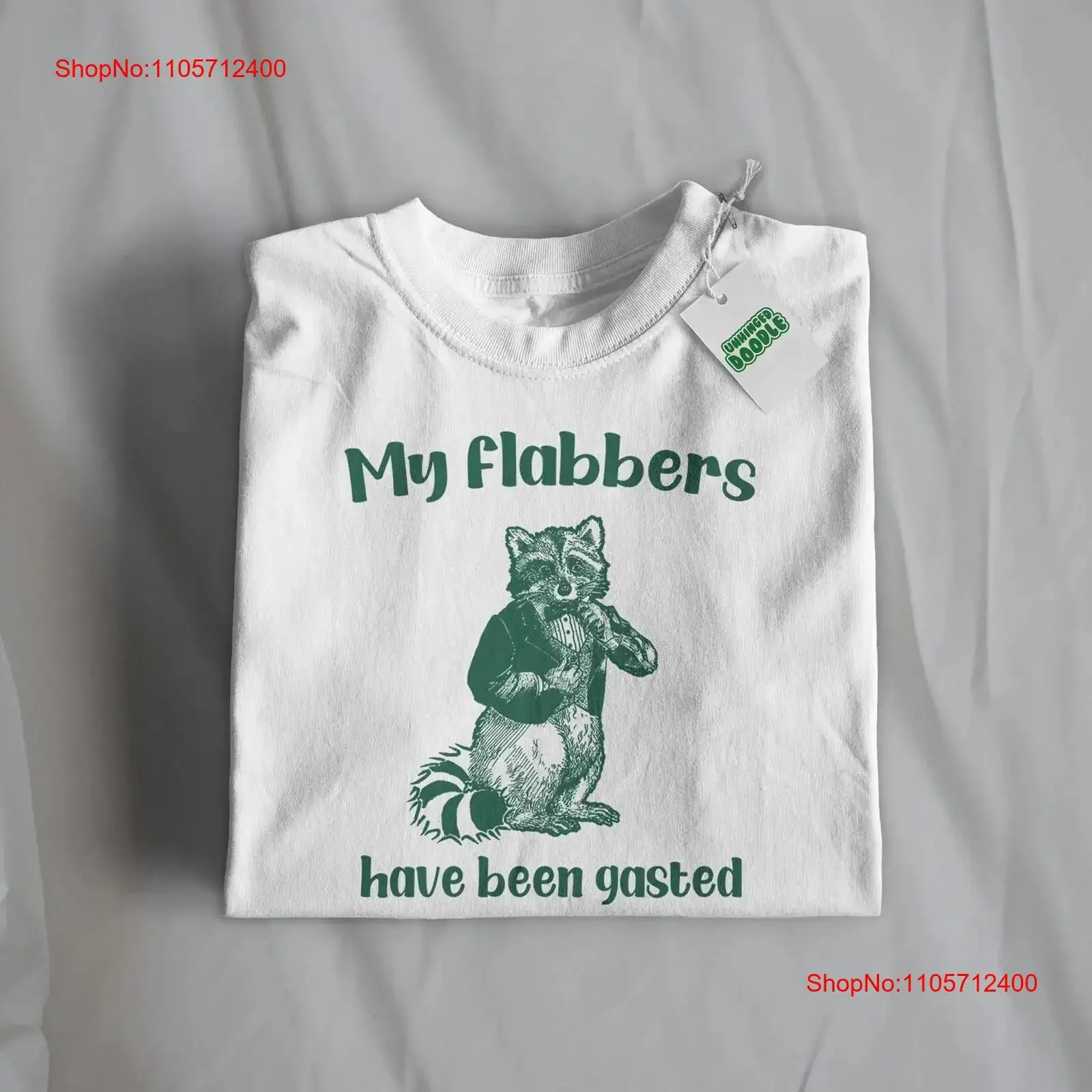 My Flabbers Have Been Gasted T Shirt Weird Meme Offensive Funny Pyjama Racoon vintage Washed Comfortable designer clothes